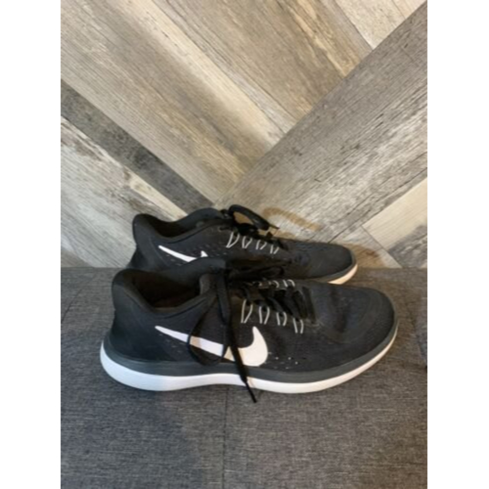 Nike Flex 2017 RN 898476-001 Womens Black Lace Up Running Shoes Size 7.5